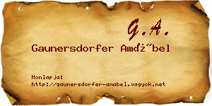 Gaunersdorfer Amábel névjegykártya